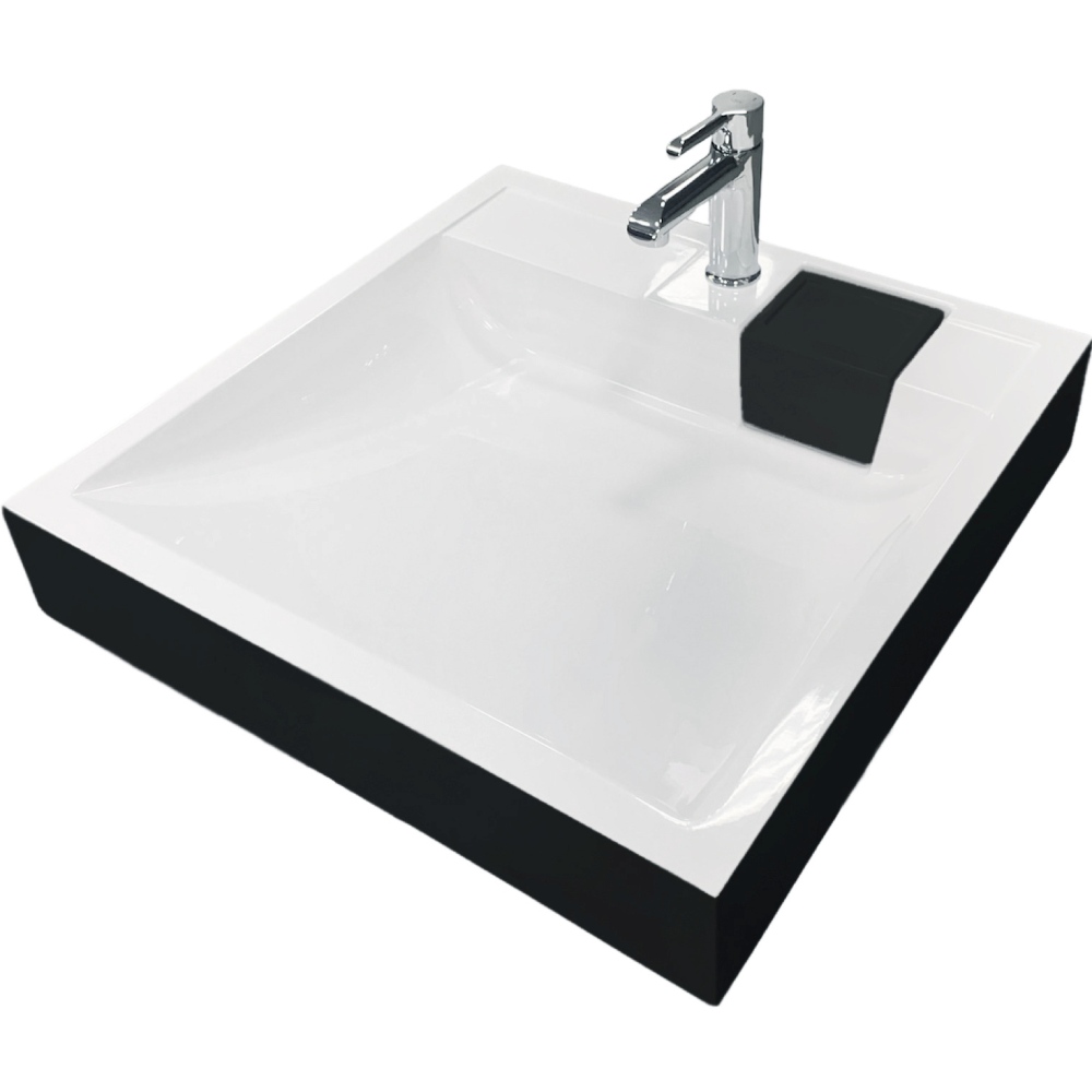 Раковина ADAMANT Washer New Black/White Glossy (4824296202903)