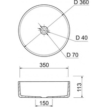 Раковина ADAMANT Arena New Black\White Glossy (100003194)