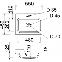 Раковина ADAMANT Frate White 55 (4824296204501)
