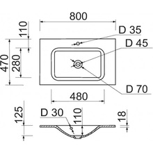 Раковина ADAMANT Frate White 80 (100002888)