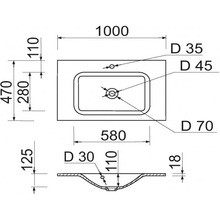 Раковина ADAMANT Frate White 100 (100002887)