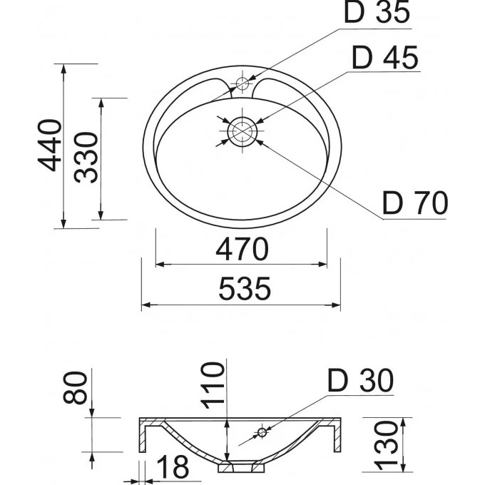 Фото Раковина ADAMANT Lauf New White (100002889)