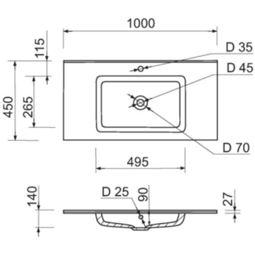 Изображение Набор для ванной ADAMANT FLATE 100 White (4824296207601)