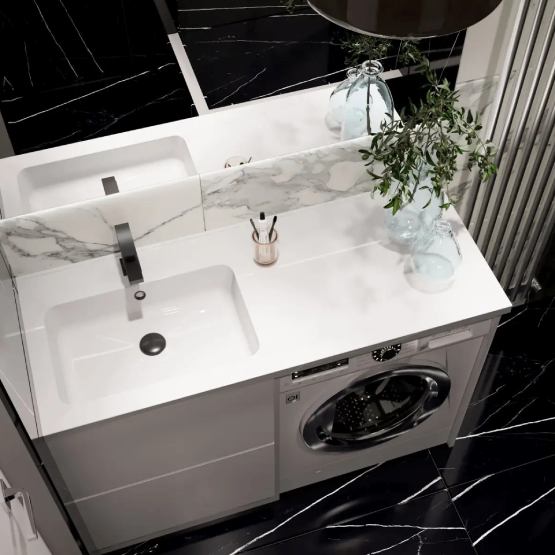 Набор для ванной ADAMANT FLATE 120L White (4824296208601) Форма раковины прямоугольная