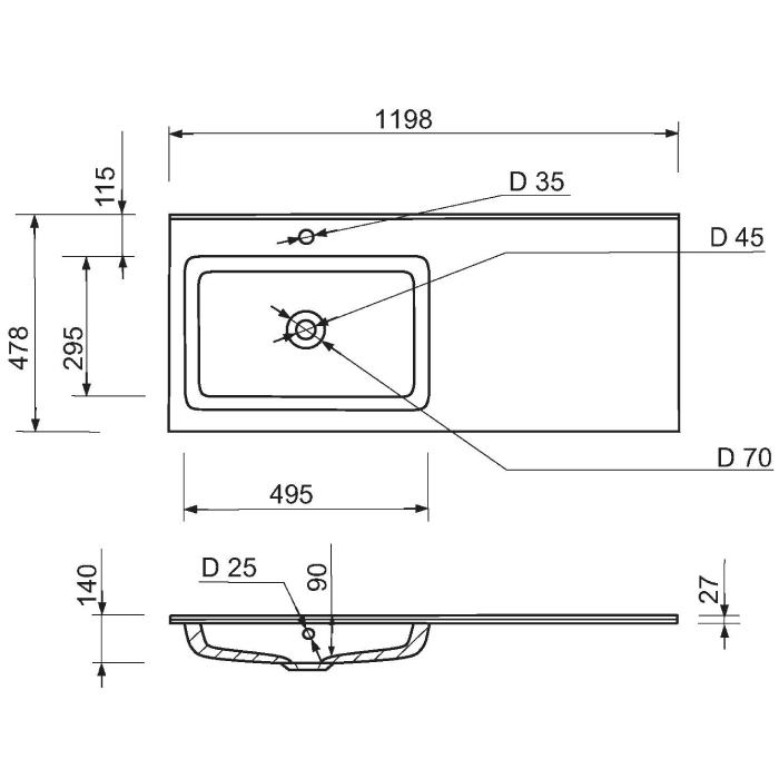 Покупка Набор для ванной ADAMANT FLATE 120L White (4824296208601)
