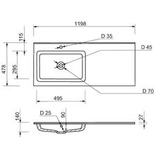 Набор для ванной ADAMANT FLATE 120L White (4824296208601)
