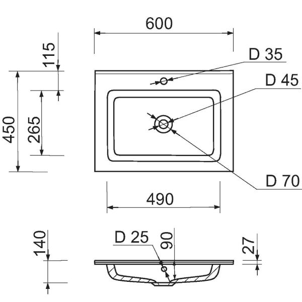В интернет магазине Набор для ванной ADAMANT FLATE 60 White (4824296207701)