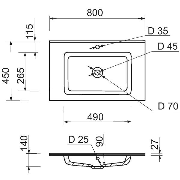 В интернет магазине Набор для ванной ADAMANT FLATE 80 White (4824296207801)