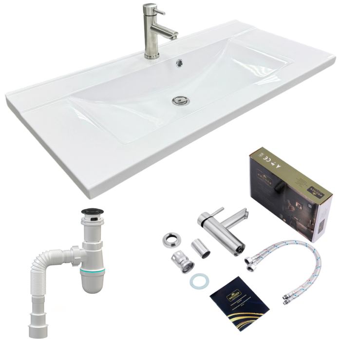 Набор для ванной ADAMANT QUANTO 100 White (4824296207901) Тип установки накладные