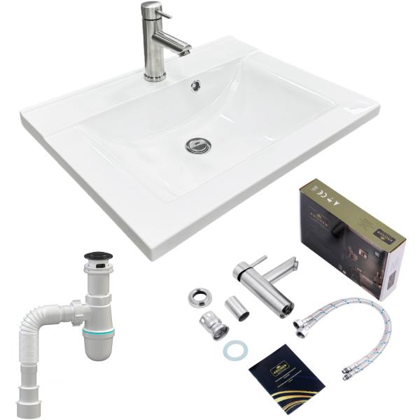 Набор для ванной ADAMANT QUANTO 60 White (4824296208001) Тип установки накладные