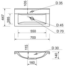 Набор для ванной ADAMANT QUANTO 70 White (4824296208101)