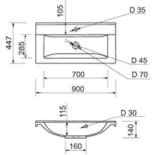 Набор для ванной ADAMANT QUANTO 90 White (4824296208301)