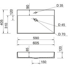 Раковина ADAMANT SLENDER White (4824296204008)