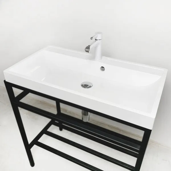 Раковина ADAMANT Streng New 80 White (100002841) Отвір під змішувач є