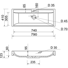 Раковина ADAMANT Streng New 80 White (100002841)
