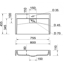 Раковина ADAMANT Vision 80 White (4824296204201)