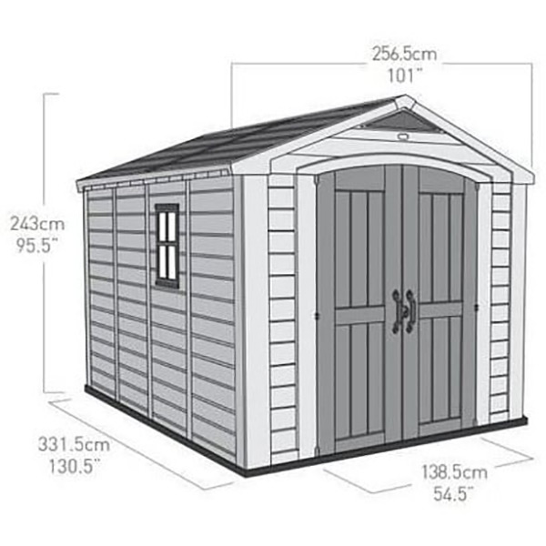 Сарай KETER Factor 8 x 11 Brown / Grey (17197917) Габариты 256.5 х 243 х 331.5 см