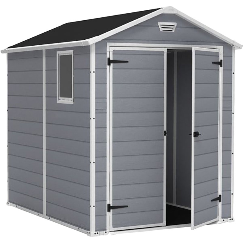 Сарай KETER MANOR 6x8 DD Grey / White (17197129927) Габариты 185.8 х 227 х 236.8 см