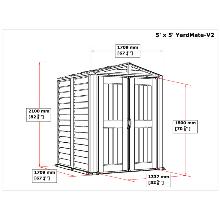 В Украине Сарай DURAMAX YardMate 171х171х210 см темно-серый (35525-1 DURAMAX)