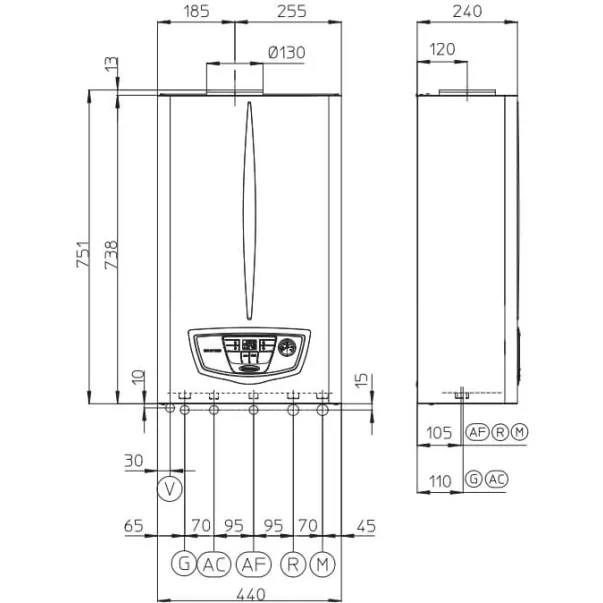 Котел газовый IMMERGAS Eolo Mythos 24 2 E (3.024013/71.MT7.00.36) Площадь обогрева 240