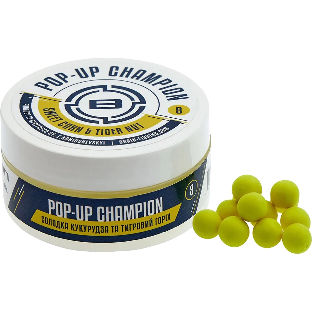 Бойли BRAIN Champion Pop-Up Sweet Corn & Tiger Nut10mm 34g