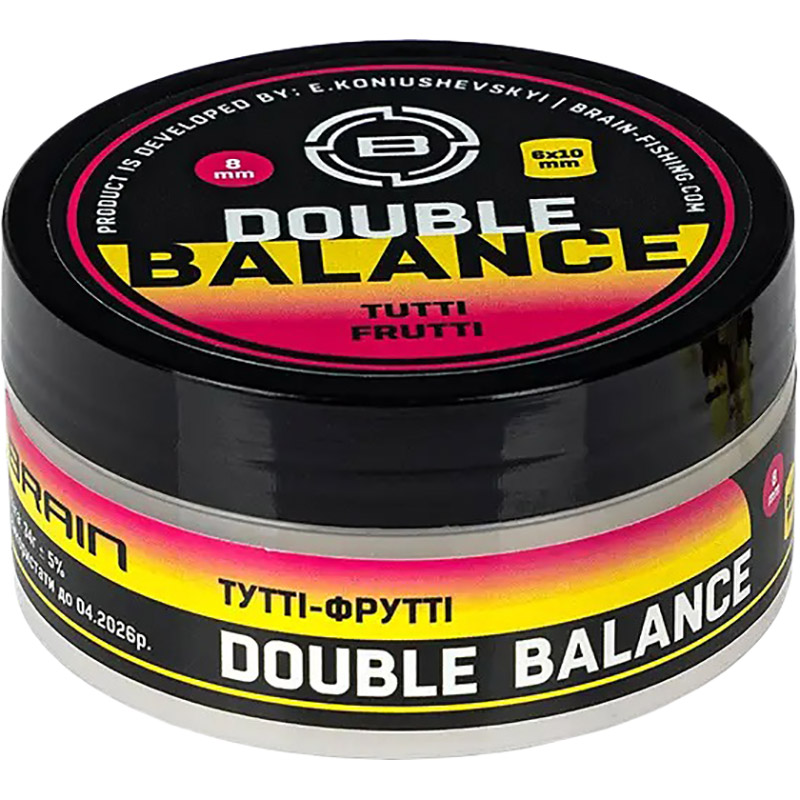 Бойлы BRAIN Double Balance Tutti- Frutti 08+06х10mm (1858.81.48)