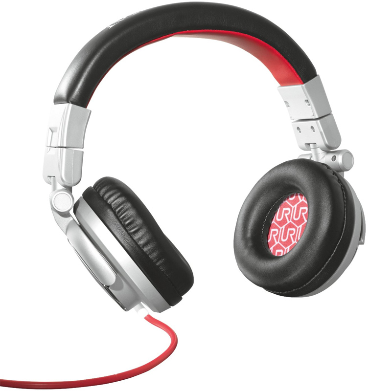 Навушники TRUST URBAN REVOLT Rimix Headphone Grey/Red Вид навушники