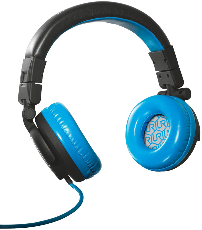 Наушники TRUST URBAN REVOLT Rimix Headphone Black/Blue Вид наушники