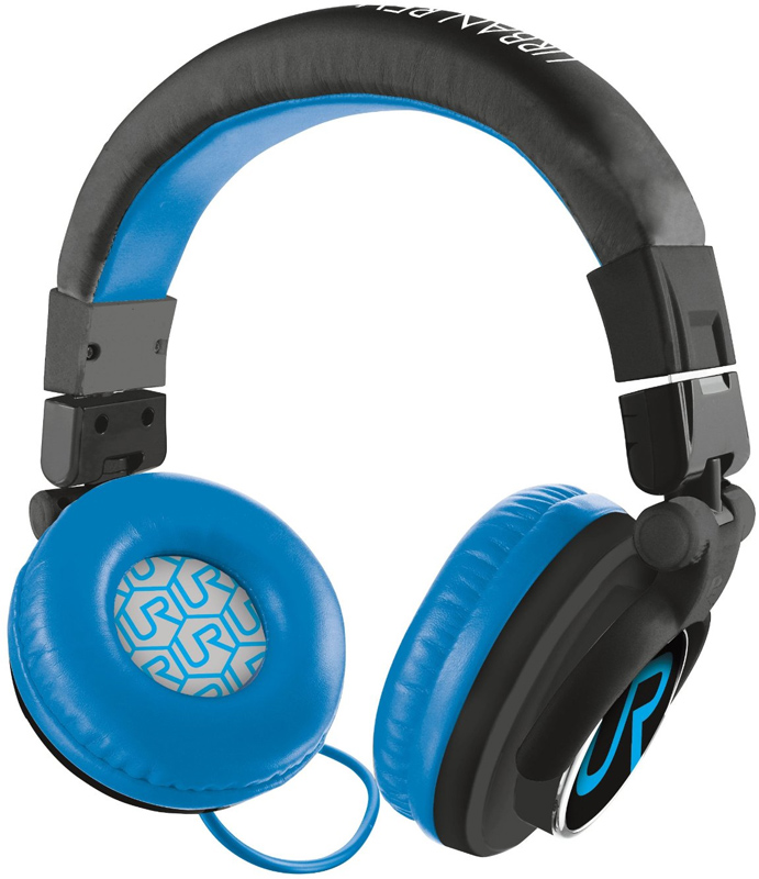 Наушники TRUST URBAN REVOLT Rimix Headphone Black/Blue Акустическое оформление закрытые