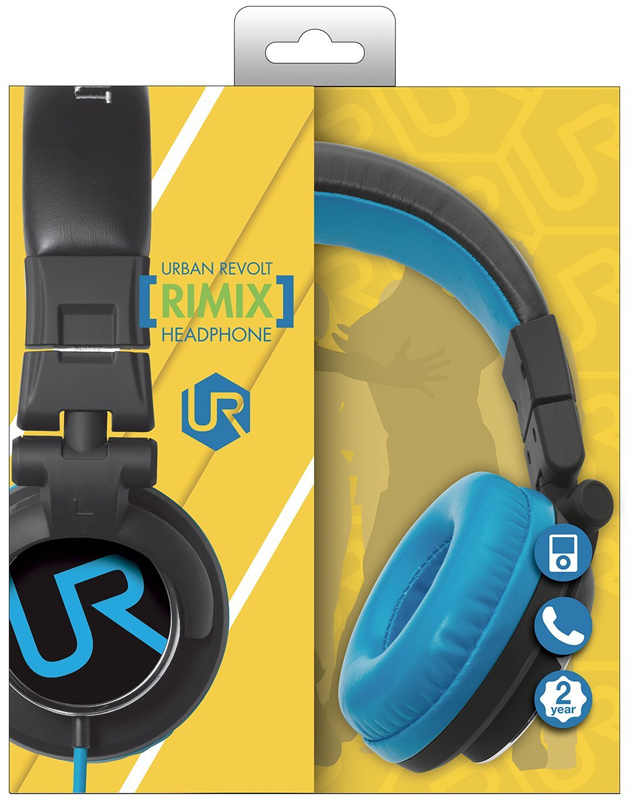 Изображение Наушники TRUST URBAN REVOLT Rimix Headphone Black/Blue