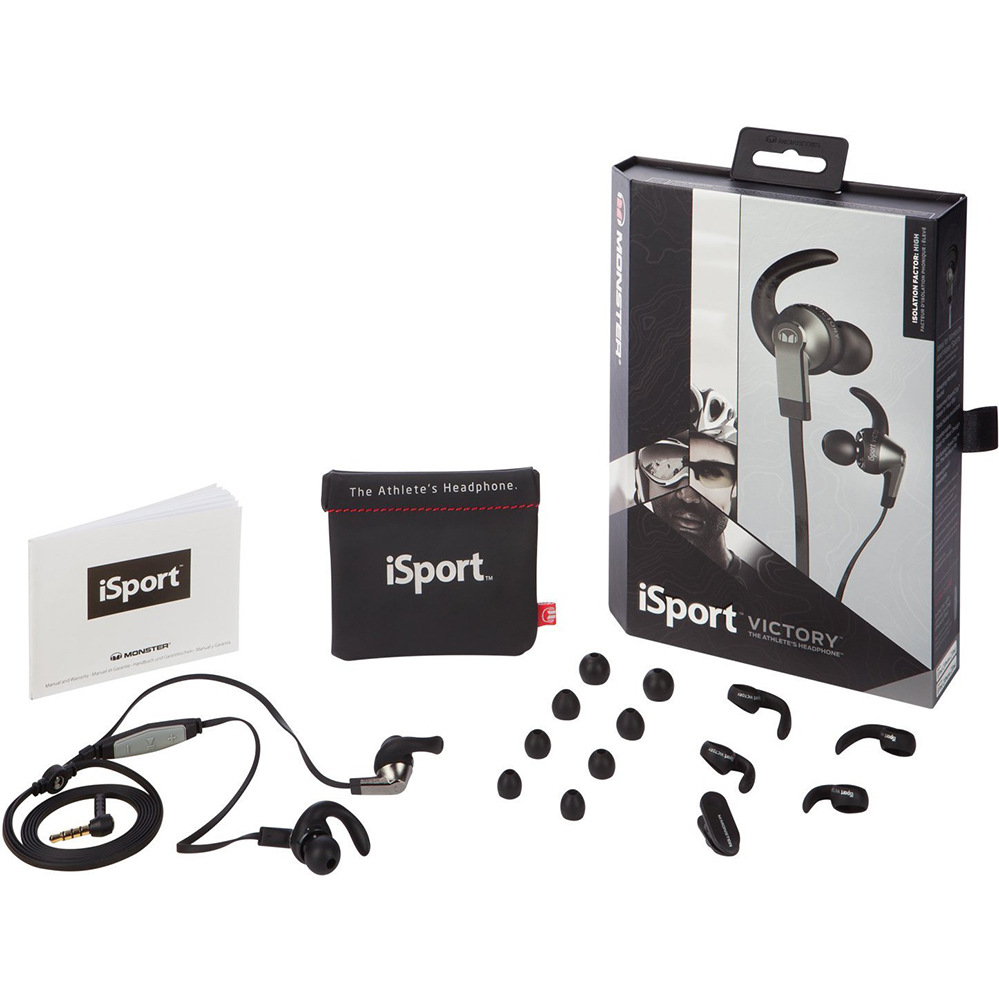 Навушники MONSTER iSport Victory Apple ControlTalk Black (MNS-128474-00) Кріплення дужка (за вухо)