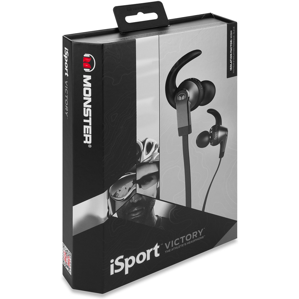 Зовнішній вигляд Навушники MONSTER iSport Victory Apple ControlTalk Black (MNS-128474-00)