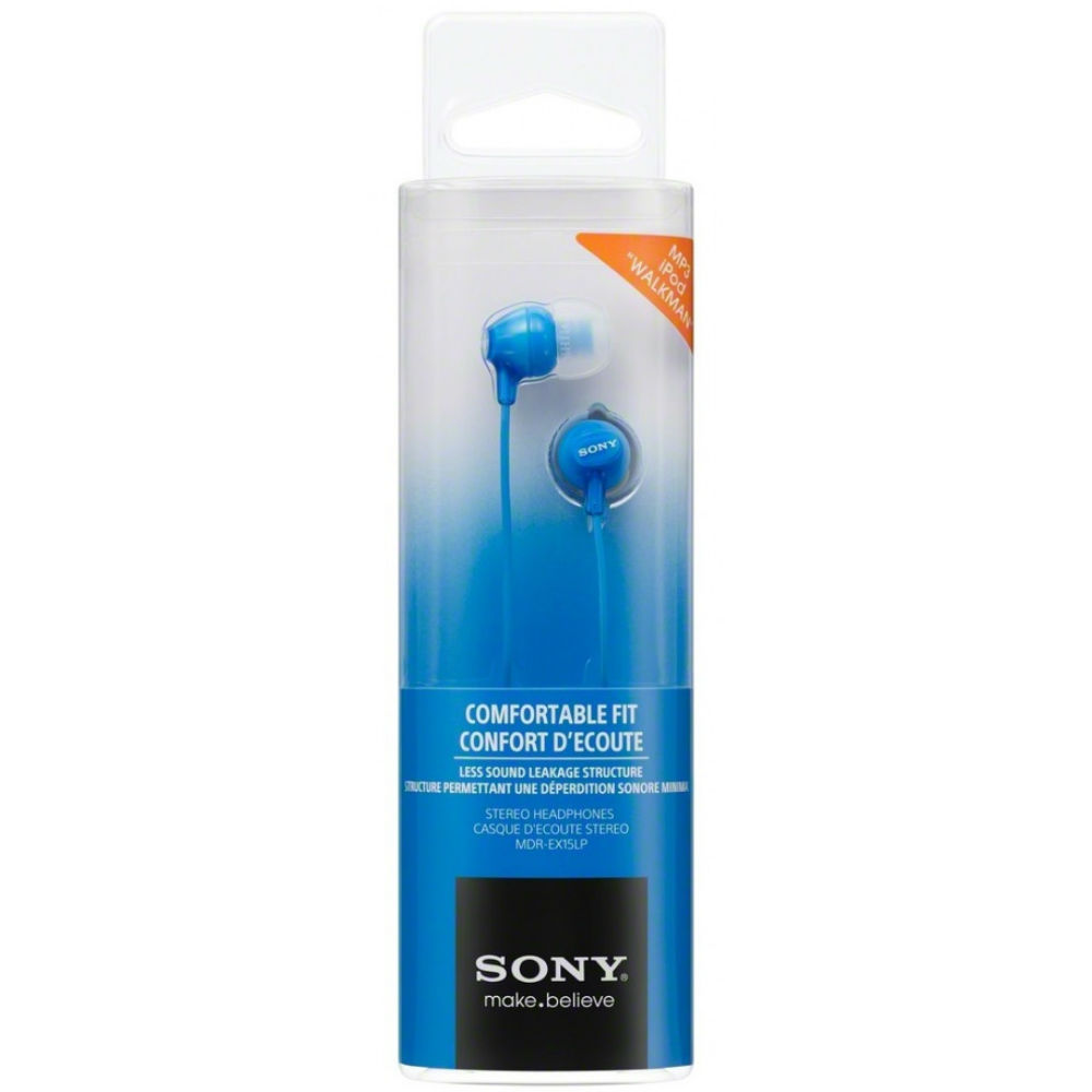 Наушники SONY MDR-EX15LP Blue Крепление без крепления