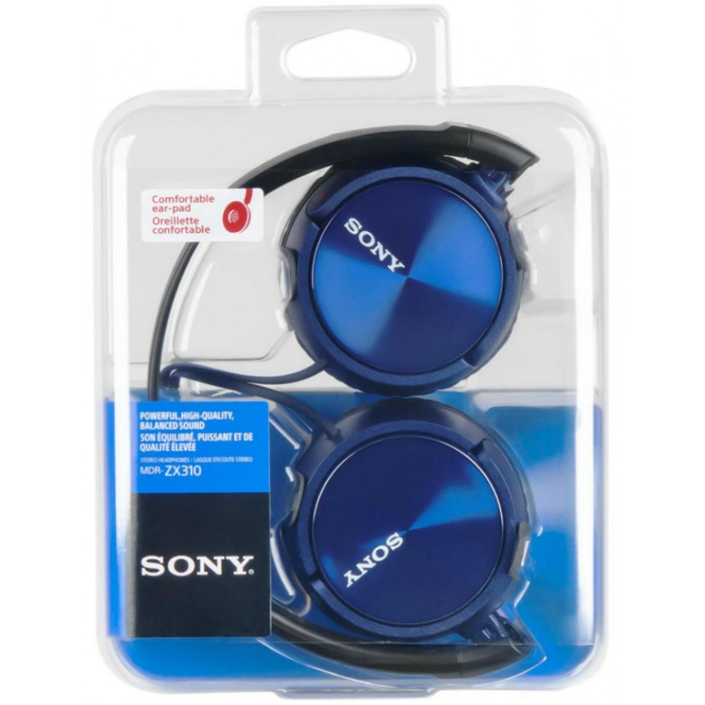 Изображение Наушники SONY MDR-ZX310 Blue (MDRZX310L.AE)