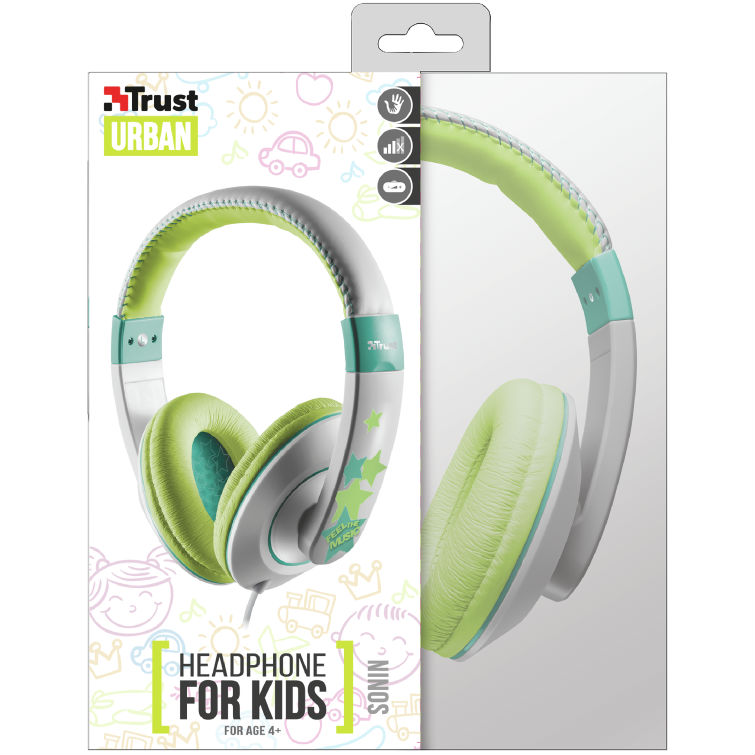 Замовити Навушники TRUST SONIN KIDS HEADPHONE Grey (19558) дитячі