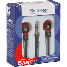 Наушники DEFENDER Basic-619 black/red (63619)