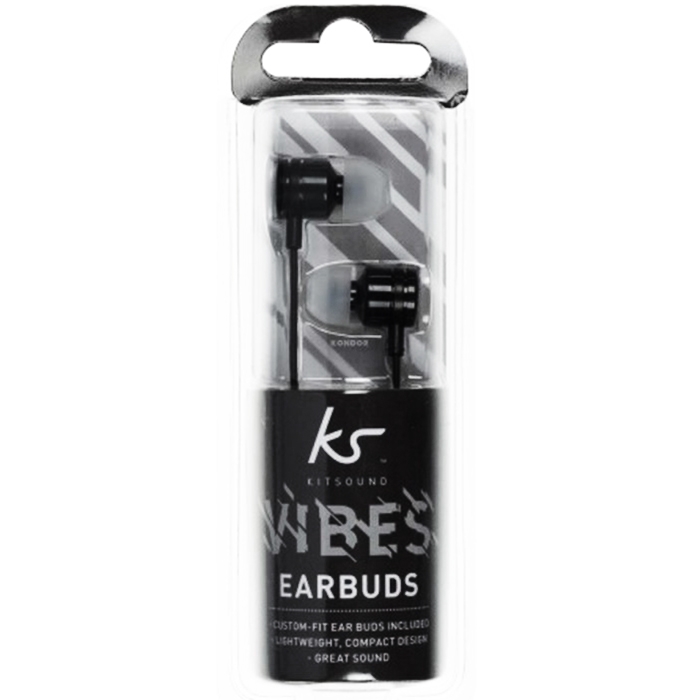 Наушники KIT KS Vibes Earphones (Black) (KSVIBBK) Конструкция внутриканальные (в ушной канал)