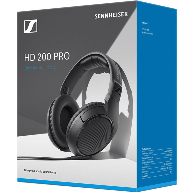 Наушники SENNHEISER HD 200 PRO Крепление дуга (над головой)