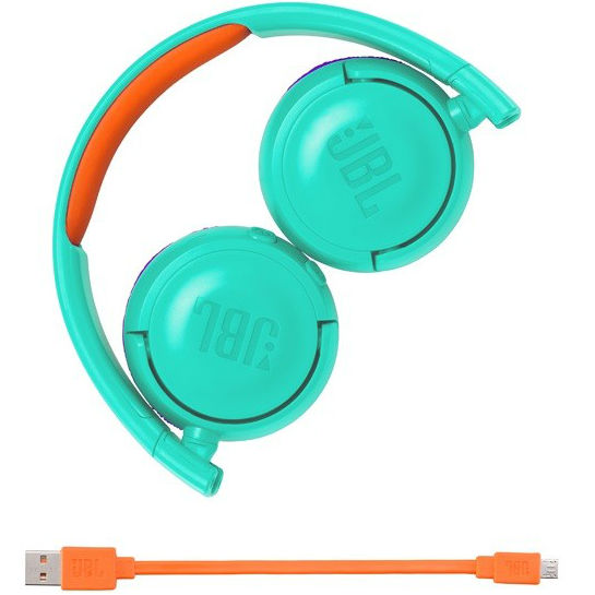 Зовнішній вигляд Наушники JBL JR300BT Tropic Teal дитячі (JBLJR300BTTEL)