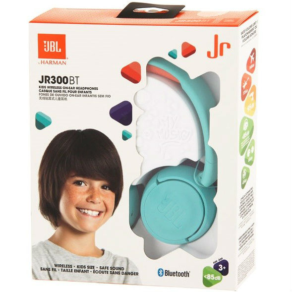 Заказать Наушники JBL JR300BT Tropic Teal детские (JBLJR300BTTEL)