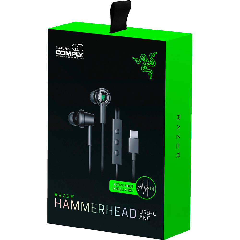 Гарнитура Razer Hammerhead USB-C ANC (RZ12-02780100-R3M1) Крепление без крепления