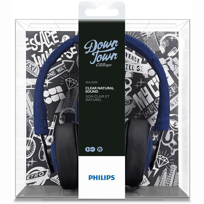 Гарнитура PHILIPS SHL5605BL/10 Blue Акустическое оформление закрытые