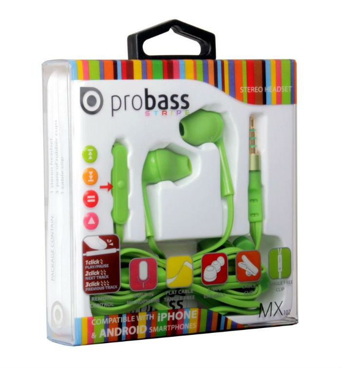 Навушники PROBASS MX102 Lime Green