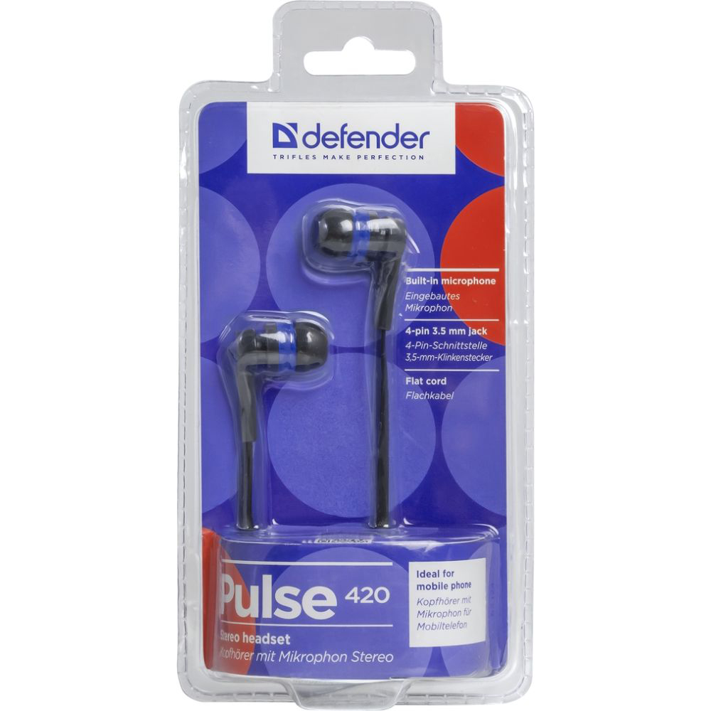 Гарнітура DEFENDER Pulse 420 blue Кріплення без кріплення