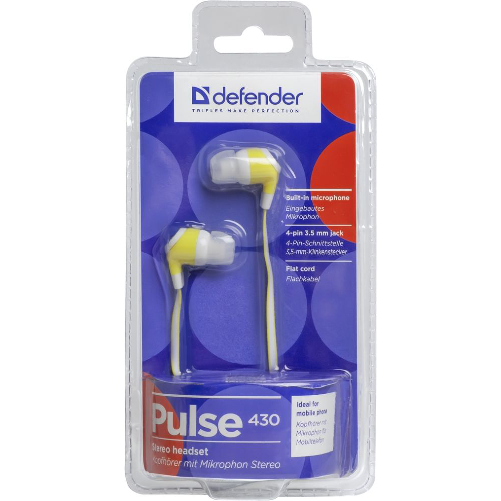 Гарнітура DEFENDER Pulse 430 White/Yellow Вид гарнітура