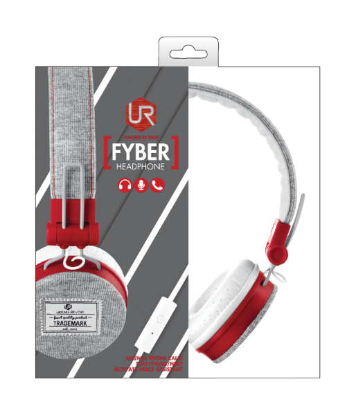 Фото Гарнітура TRUST Urban Revolt Fyber headphone Grey/Red (20073)