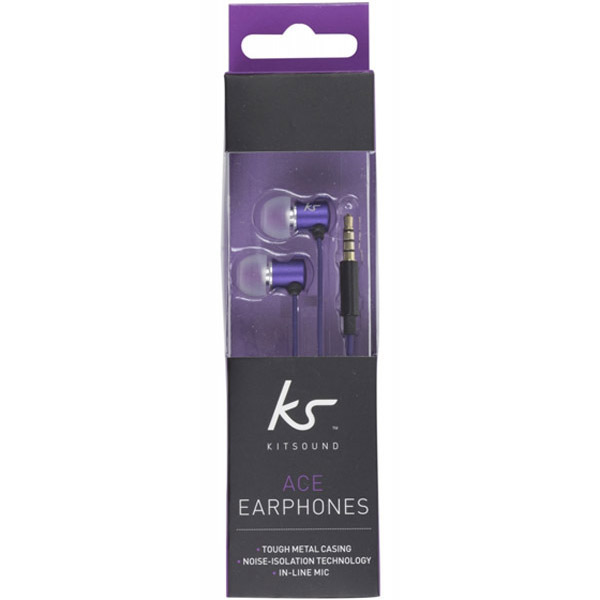 Гарнитура Kitsound Ace In-Ear with mic (Purple) KSACEMPU Вид гарнитура