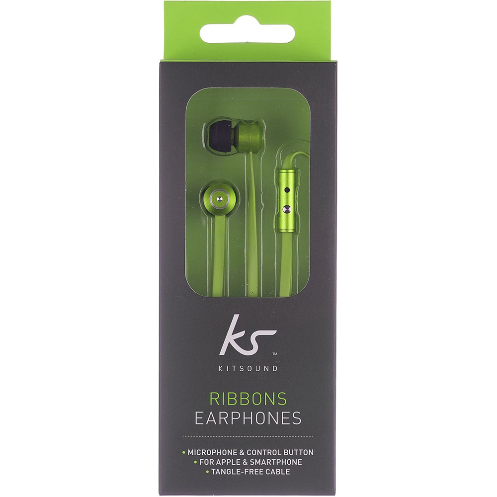 Гарнитура Kitsound KS Ribbons earphones (green) KSRIBGN Дополнительно 40 - 20000