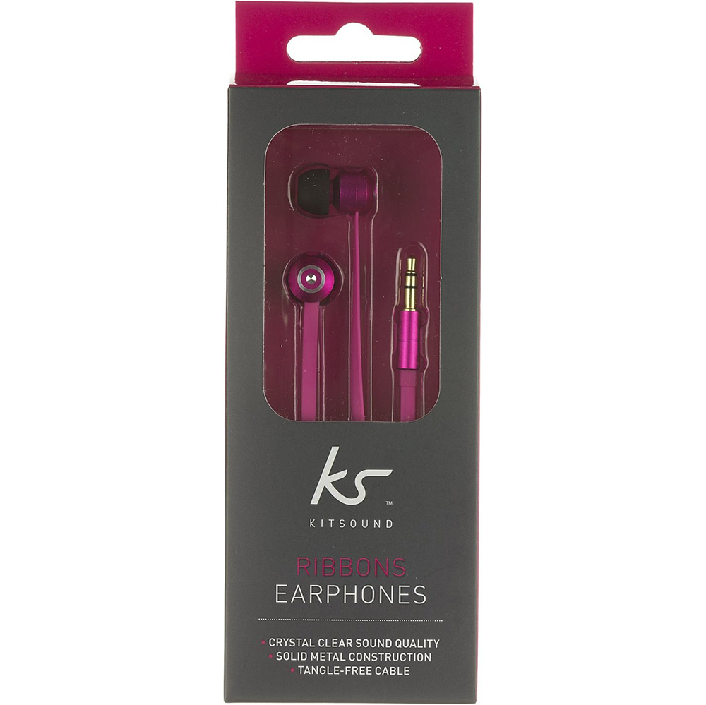 Гарнитура Kitsound KS Ribbons earphones (pink) KSRIBPI Дополнительно 40 - 20000