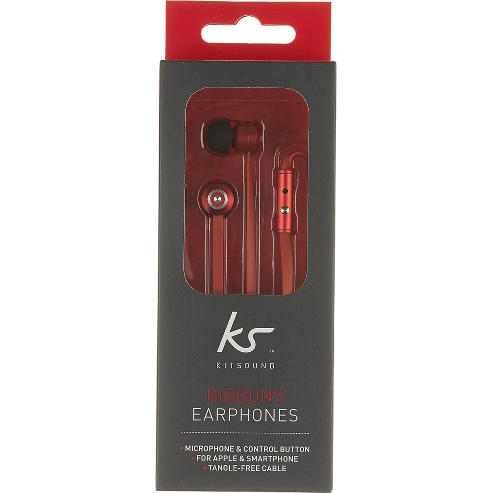 Гарнитура Kitsound KS Ribbons earphones (red) KSRIBRD Дополнительно 40 - 20000